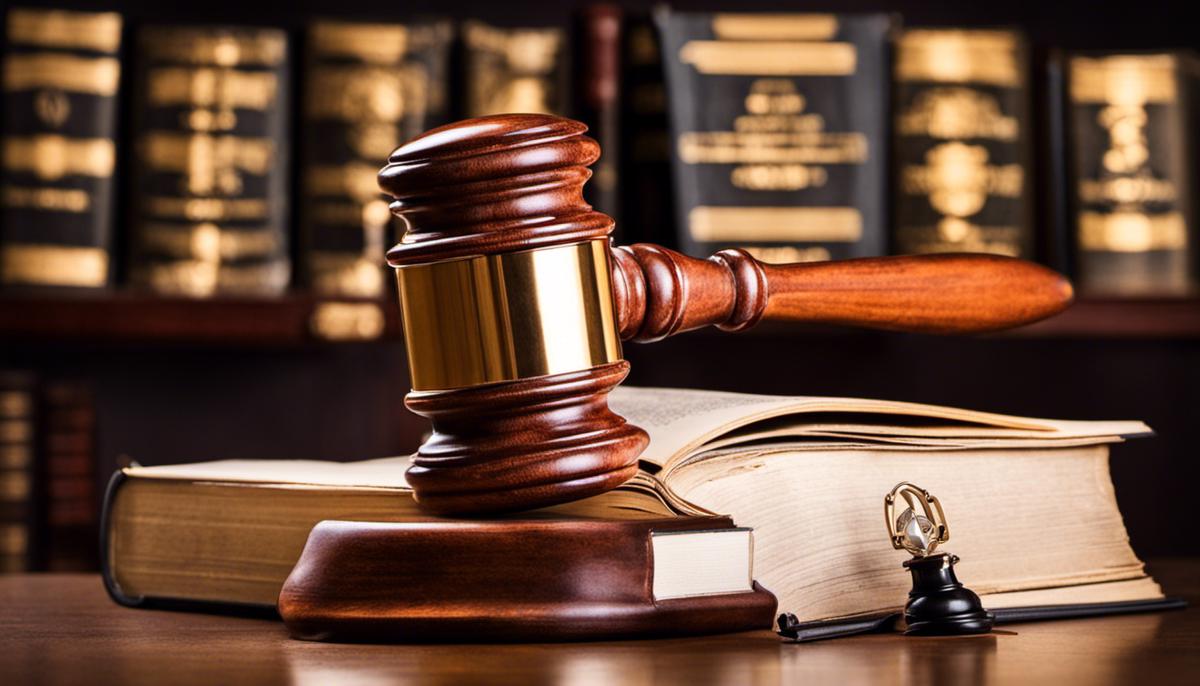 Image description: A gavel and law books symbolizing the legal implications of probation violation.